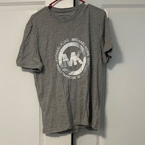 Michael Kors Silver Logo Gray Tee